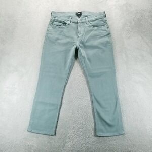 Paige Jeans Mens 33 Blue Teal Federal Slim Straight Stretch Mid Rise